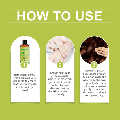 Aloe Vera Gel Moisturizes And Hydrates Skin, Hair, Body And Face
