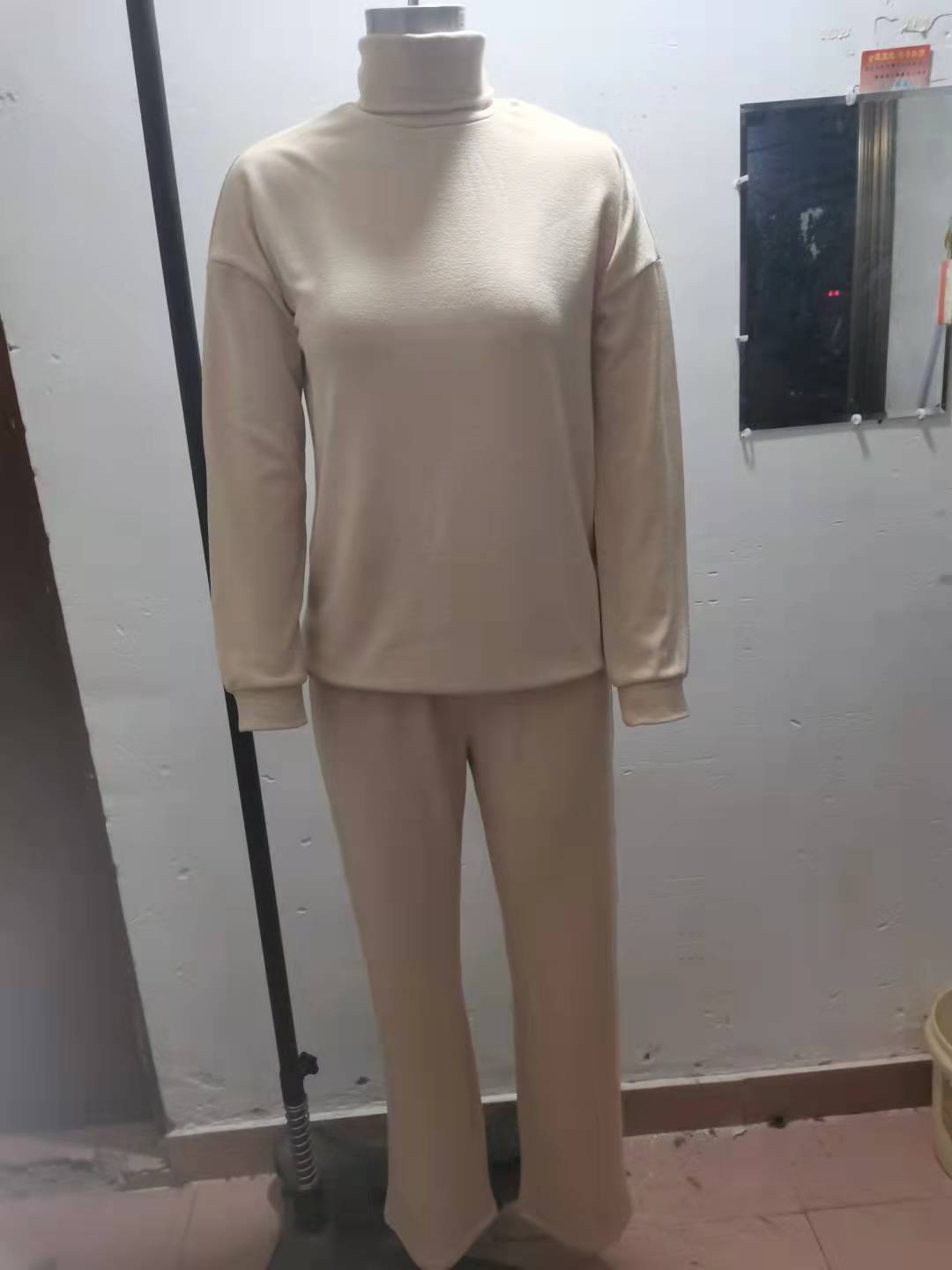 Casual Women Turtleneck Sweater Drawstring Pants