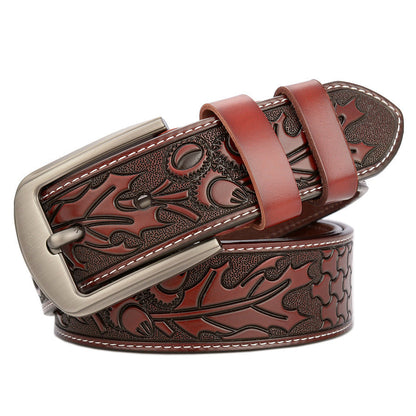 Carved Craft Men's Cattlehide Leather Belt