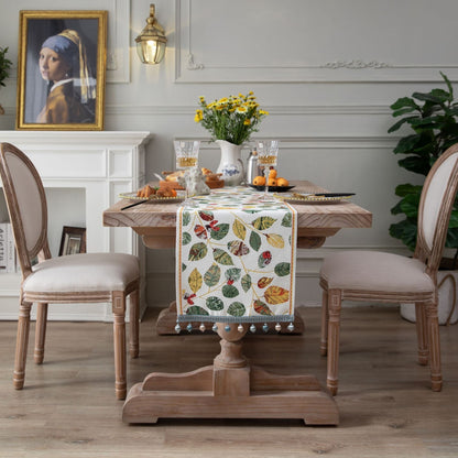 Jacquard table flag small fish green contrasting color dining table fabric holiday coffee table bed flag TV cabinet