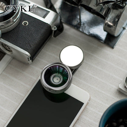 The new external generic mobile phone camera lens wide-angle colorful lights on the beauty of self artifact