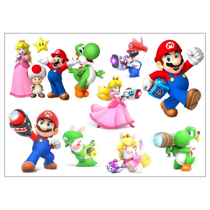 Mario stickers Super Mario stickers Children's room cartoon self-adhesive waterproof stickers wall stickers