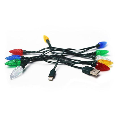 Christmas LED USB Charging Cable with Lights