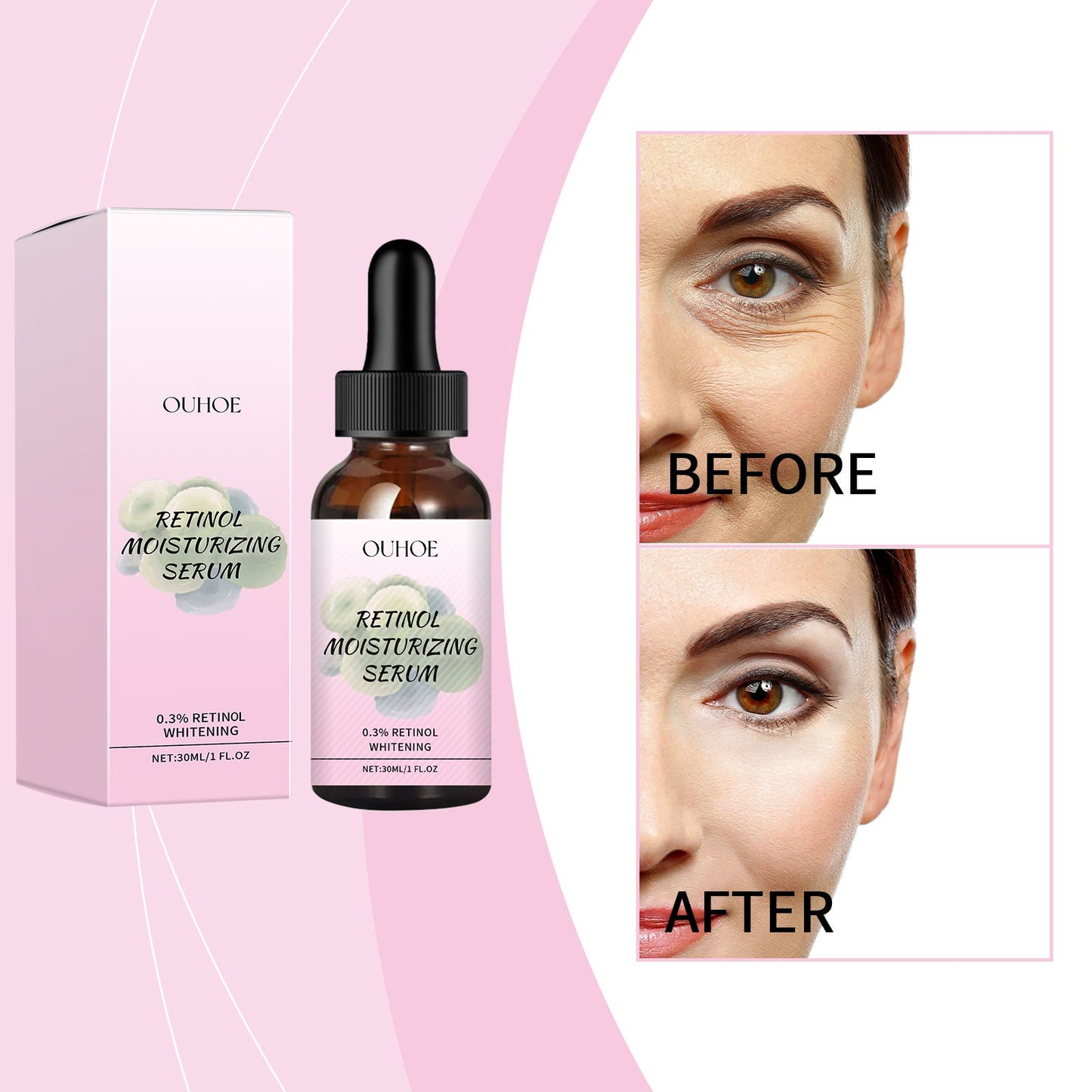 Retinol Hydrating Serum, A Delicate And Moisturizing Face Anti-Wrinkle Serum With Retinol Vitamin C