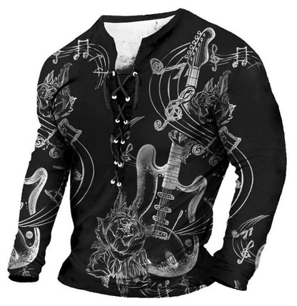 3D European American Sports Long Sleeve Shirt