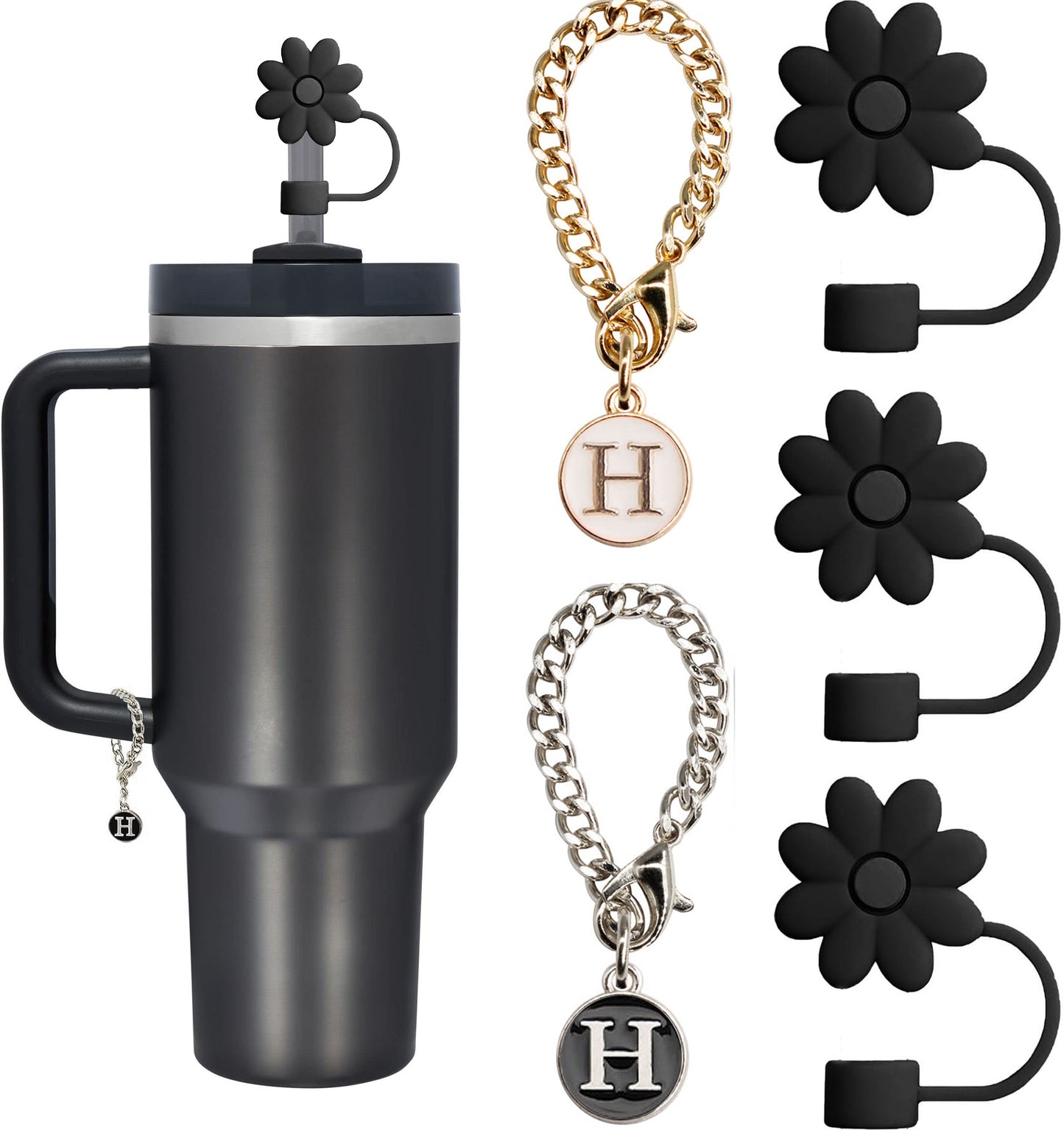 Tumbler Letter Handle Charms - 5PCS