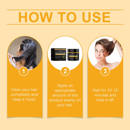 Coconut Oil Hair Mask Repair Dry Hair, Smooth And Glossy Hair Care Coconut Oil Hair Mask