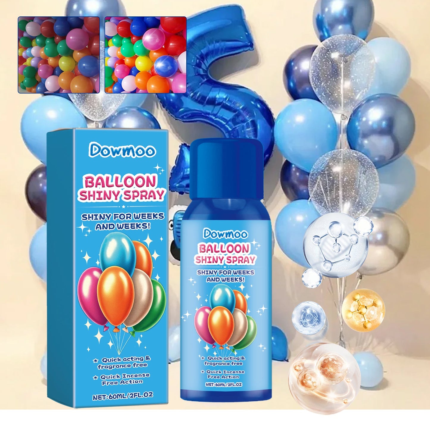 n Balloon Shiny Spray, To Improve Gloss Appearance Balloon Anti-Oxidation Odorless Portable Spray