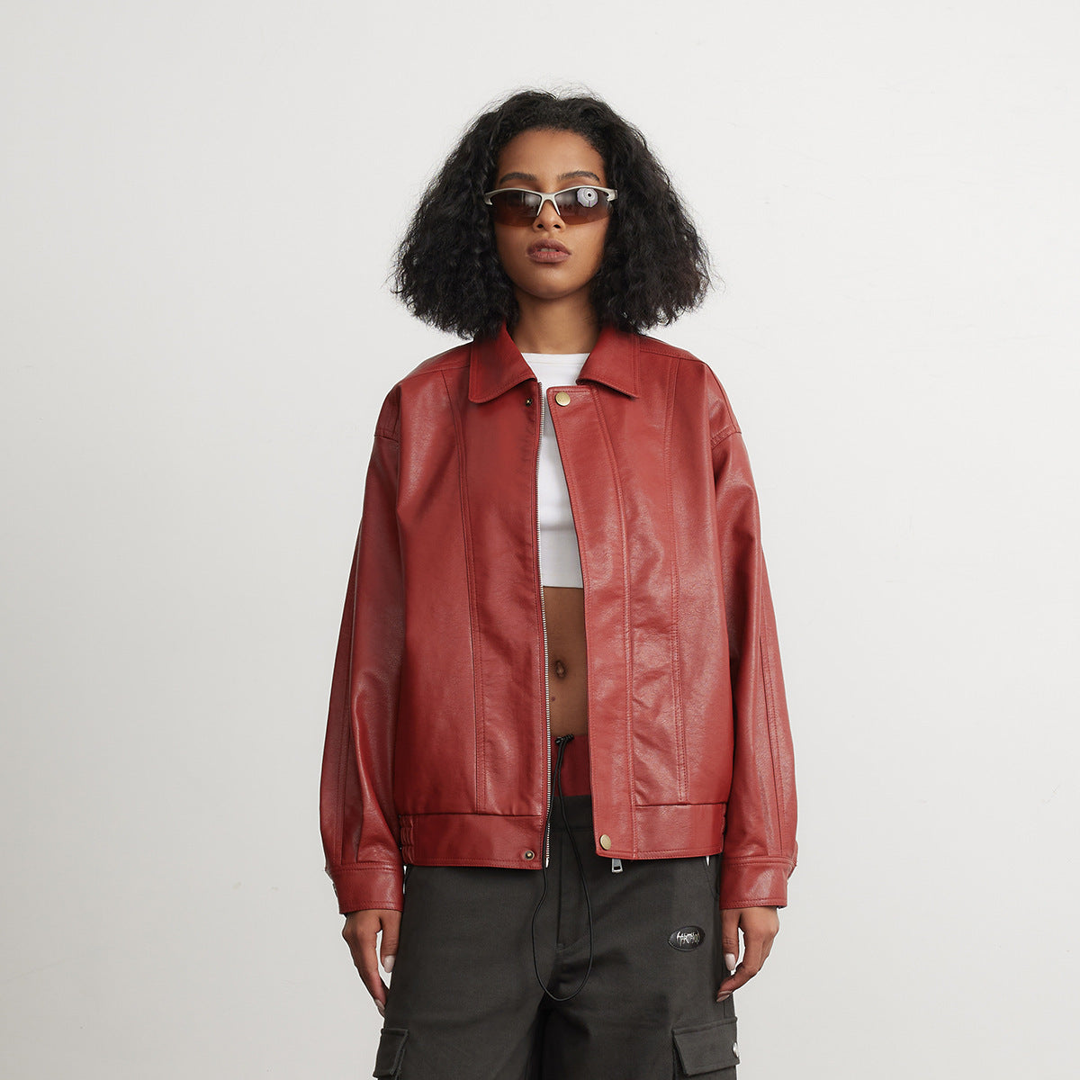 Cool Cropped Leather Jacket