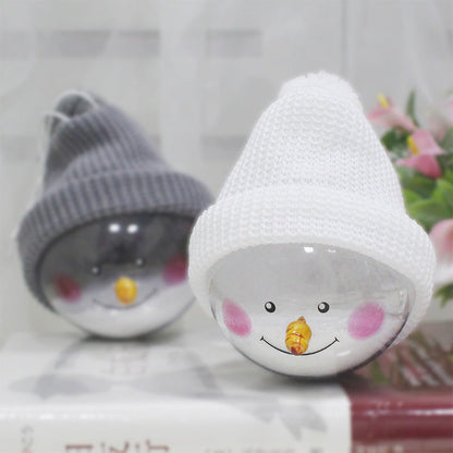 Creative Christmas Snowman Plastic Ball Pendant Decor