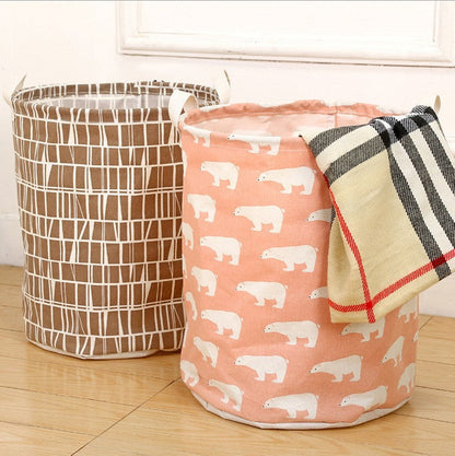 Foldable laundry basket, cotton and linen laundry basket, bathroom, laundry, dirty clothes, dirty clothes, toy storage basket