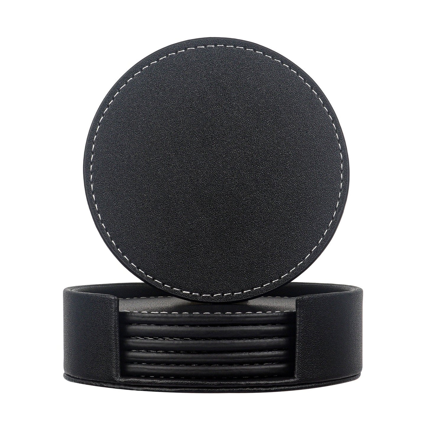 Creative PU leather coaster Exquisite insulated tea water cushion Square leather coaster
