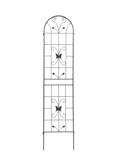2 Pack Metal Garden Trellis 86.7" x 19.7" Rustproof Trellis for Climbing Plants Outdoor Flower Support Cream White