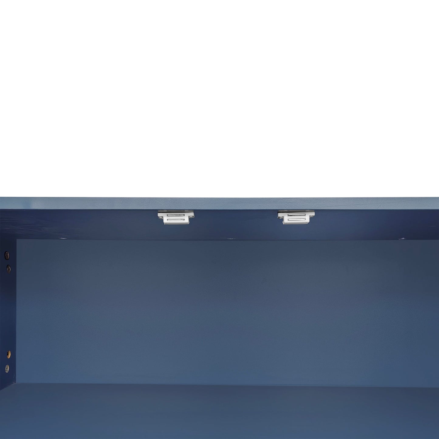 Modern Shoe Storage Bench with Hidden Storage and Upholstered Cushions for Bedside, Living Room and Entryway (Navy)