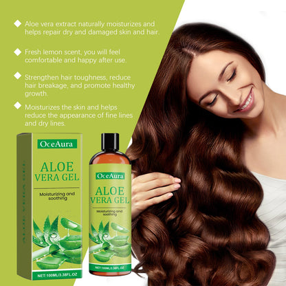 Aloe Vera Gel Moisturizes And Hydrates Skin, Hair, Body And Face