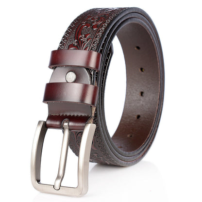 Carved Craft Men's Cattlehide Leather Belt