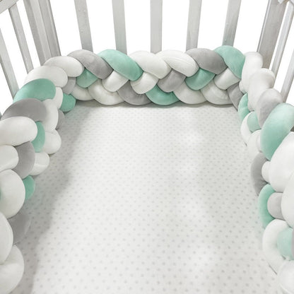 Woven baby bed surround anti-collision strip four strand Fried Dough Twists braid wrapped around the bed surround ins baby child