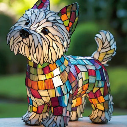 Colorful Strange Dog Lamp Resin Decorations
