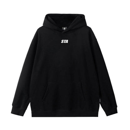 Small Letter Printed Hoodie Men's American Style