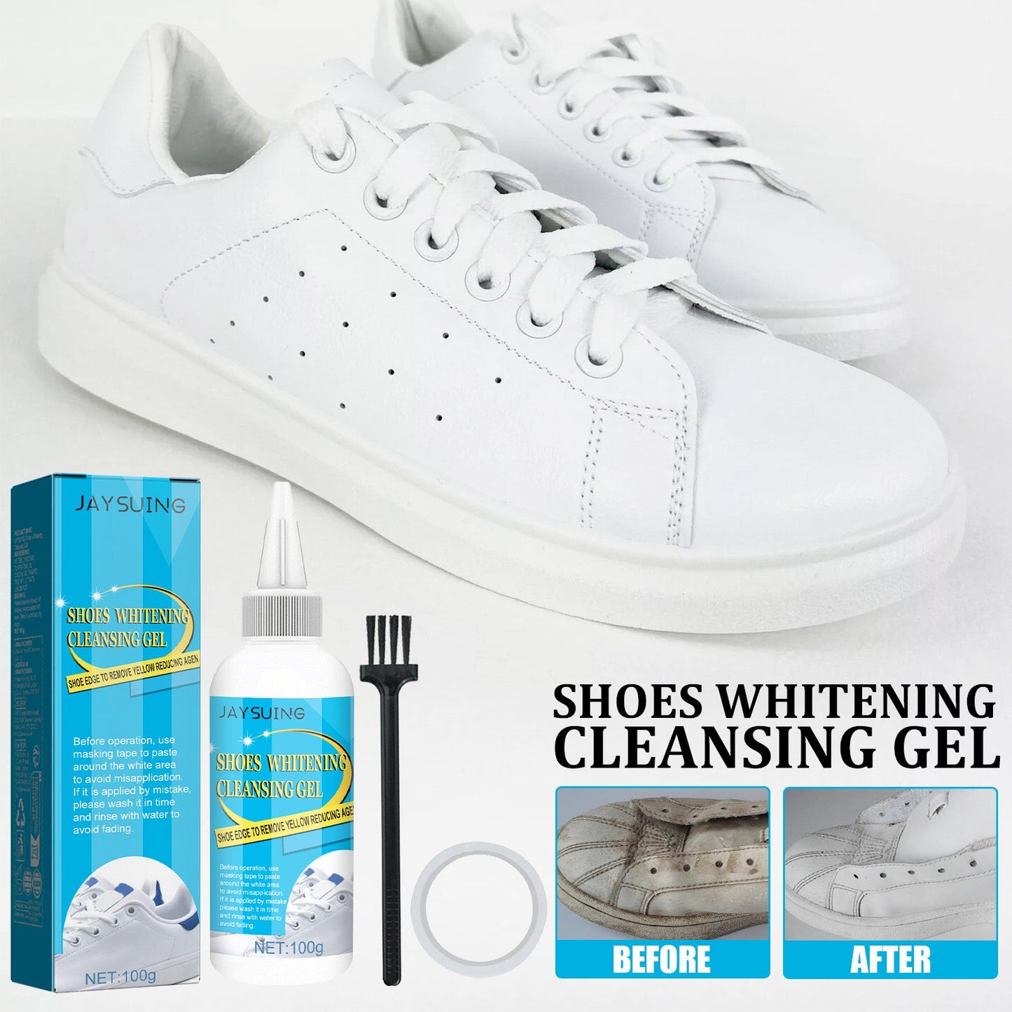 Shoes Whitening Cleansing Gel, Shoes Of Whitening Agent Disposable Shoes To Stain Bright White Artifact Cleaner