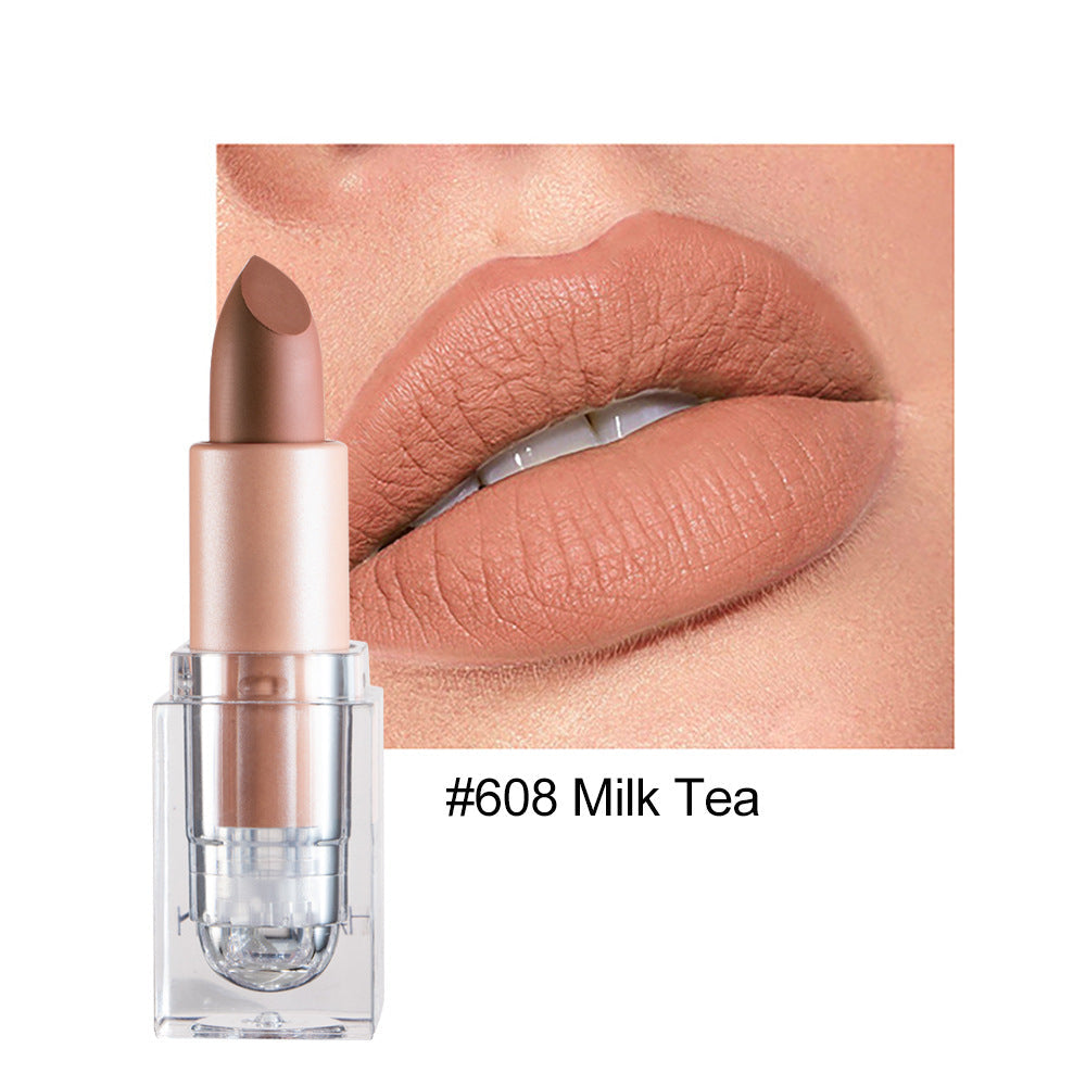 HANDAIYAN Matte Lipstick 12 Color Lipstick Not Easy To Fade Nude Pink Lipstick