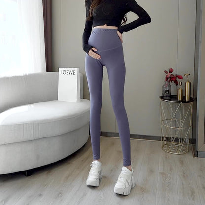 Pregnant Women's Shark Pants Do Not Drop Off Leggings Double Sided Brushed Large Size 100kg High Waist Hip Lifting Barbie Pants