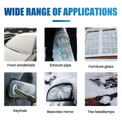 Deicing Agent, Winter Car Glass Fast Melting Snow Remover Front Windshield Snow Repellent