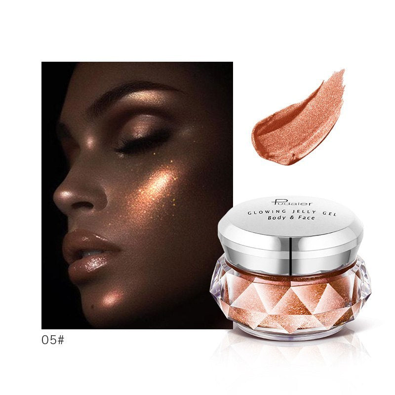 Mermaid Glow Highlighter Jelly Gel - Festival Body Glitter Makeup