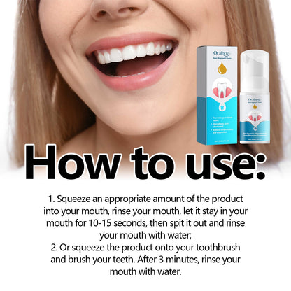 oralhoe Gum Regrowth Foam, Clean Teeth Tartar Care Gums Clean Teeth Anti-Moth Fresh Breath Mousse