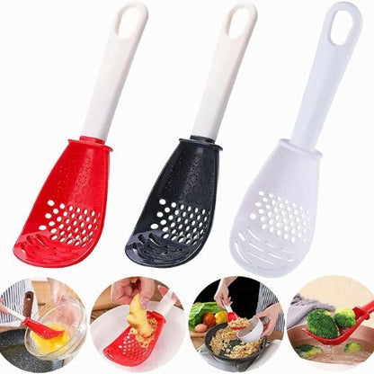 Grinding dish spoon mashing and draining water drain spoon grinding ginger and garlic spoon egg mixer mashed potatoes