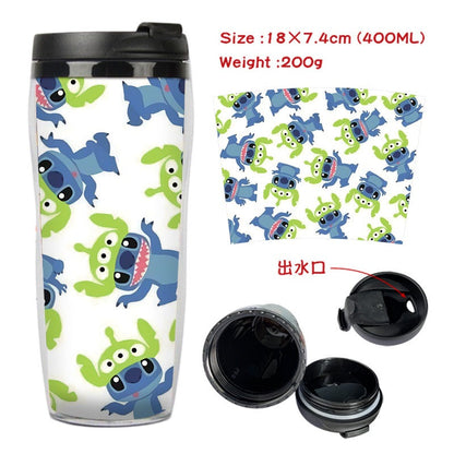 Stitch Stitch animation peripheral double-layer insulated plastic cup two-dimensional cartoon tea cup cold water kettle water cup