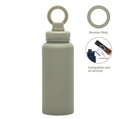Magnetic Phone Holder Outdoor Large Capacity 1L Wide-Mouth Insulated Stainless Steel Sports Water Bottle