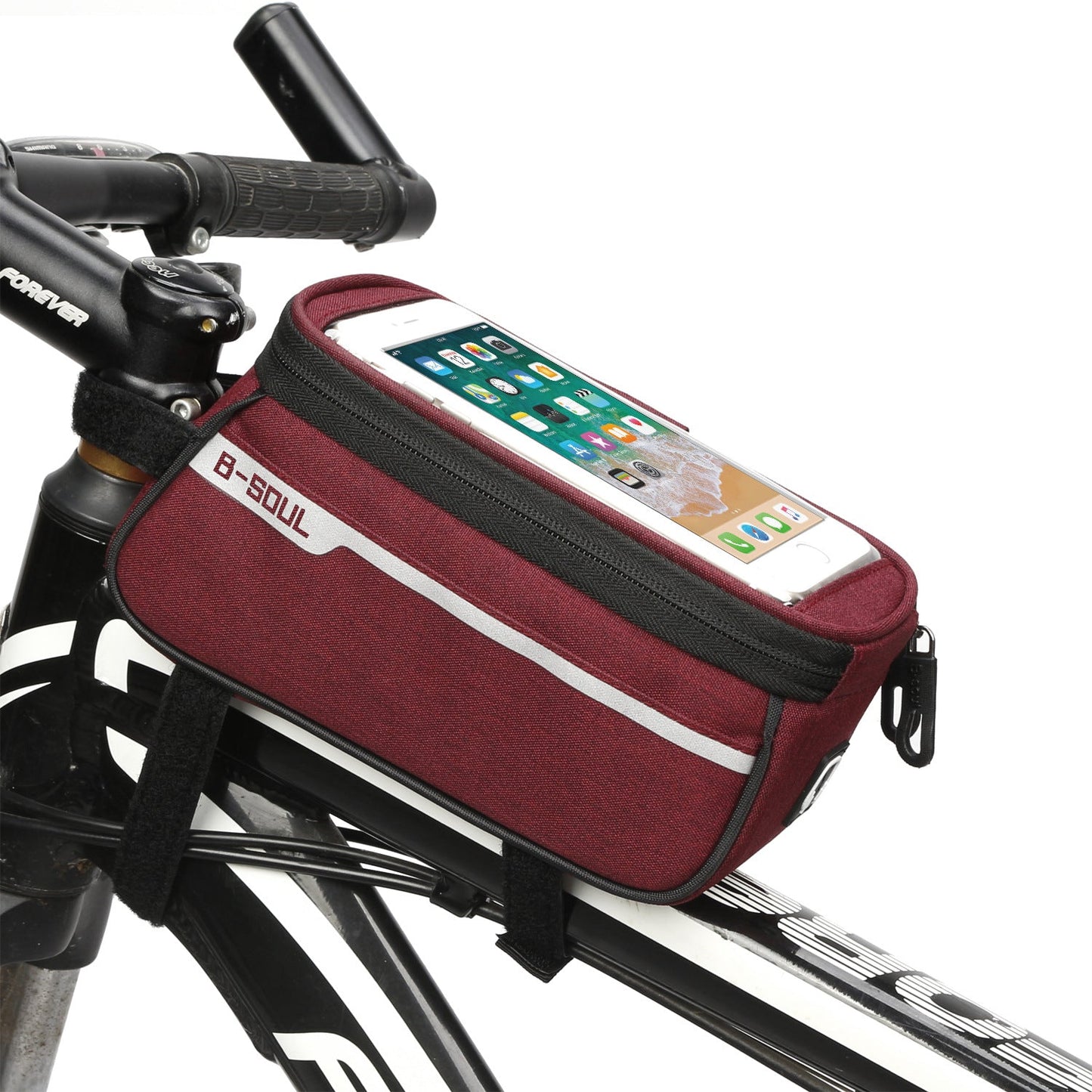 B-SOUL Mountain Bike Bag Front Beam Bag Bicycle Bag Road Bike Front Bag Riding Equipment Saddle Bag Upper Tube Bag