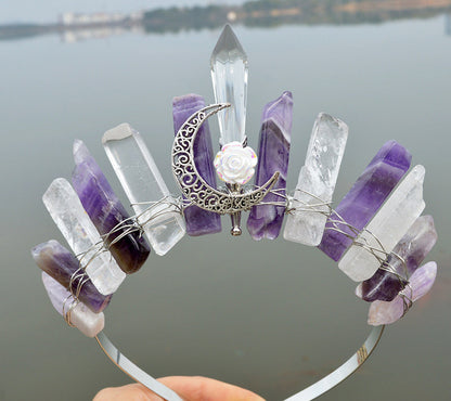 Handmade Crystal Crown Hair Accessories