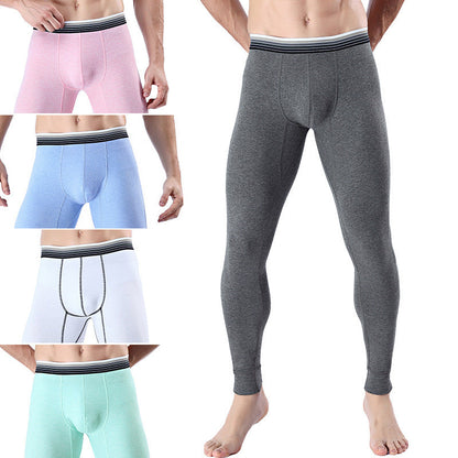 Men's Cropped Cotton Warm Long Johns