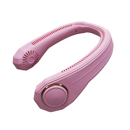 Neckband Electric Fan Power Digital Display Usb Hanging Neck Rechargeable Portable Air Conditioning Bladeless Fan