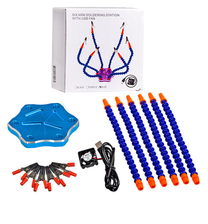 Six Jaw Aluminum Alloy Welding Station Tool