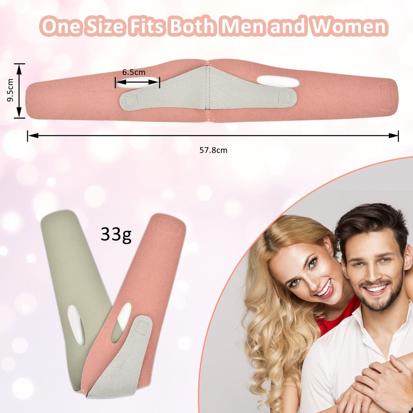 Hailicare Face-Lift V-Belt Graphene Japanese-Style V-Face Tool Small Face Mask Face Correction Bandage