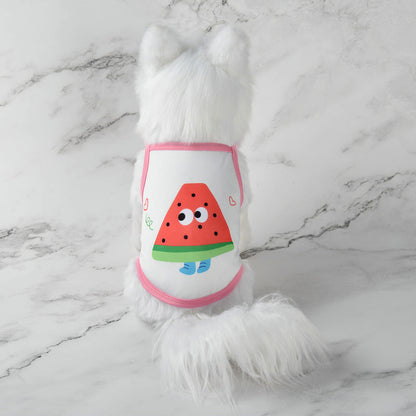 Pet supplies pet clothes cute fruit camisoles tank tops breathable pet sunscreen mosquito and insect repellent products