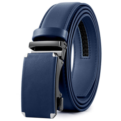 Men's Automatic Alloy Buckle Cowhide Belt