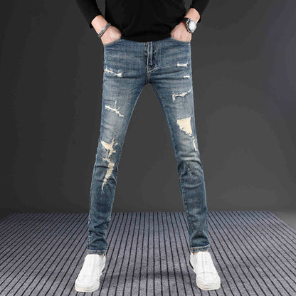 Men's Slim Fit Skinny Ripped Jeans