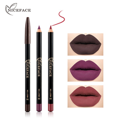 NICEFACE Nude Matte Lipstick Pencil Retouching Waterproof Lip Liner