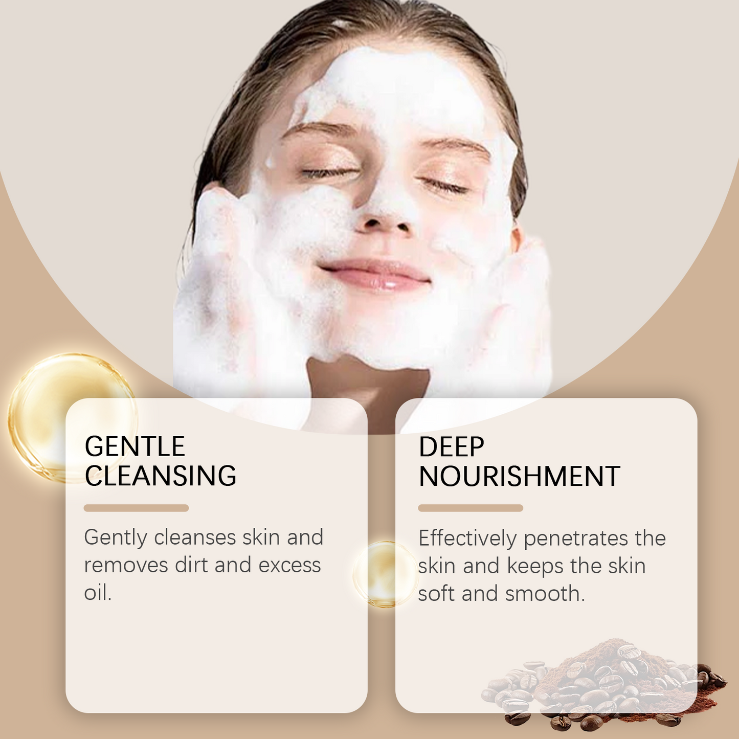 Coffee Cleansing Soap, Coffee Essence Gently Cleans, Nourishes, Moisturizes And Brightens The Skin
