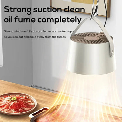 USB Desktop Range Hoods Portable Exhaust Fan Small Kitchen Hood Extractor Barbecue Large Suction Cooker Hood