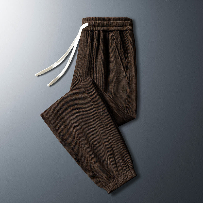 Men's Corduroy Plush Sanitary Pants