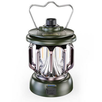 Led retro outdoor camping lamp white long battery life rechargeable tent camping lamp