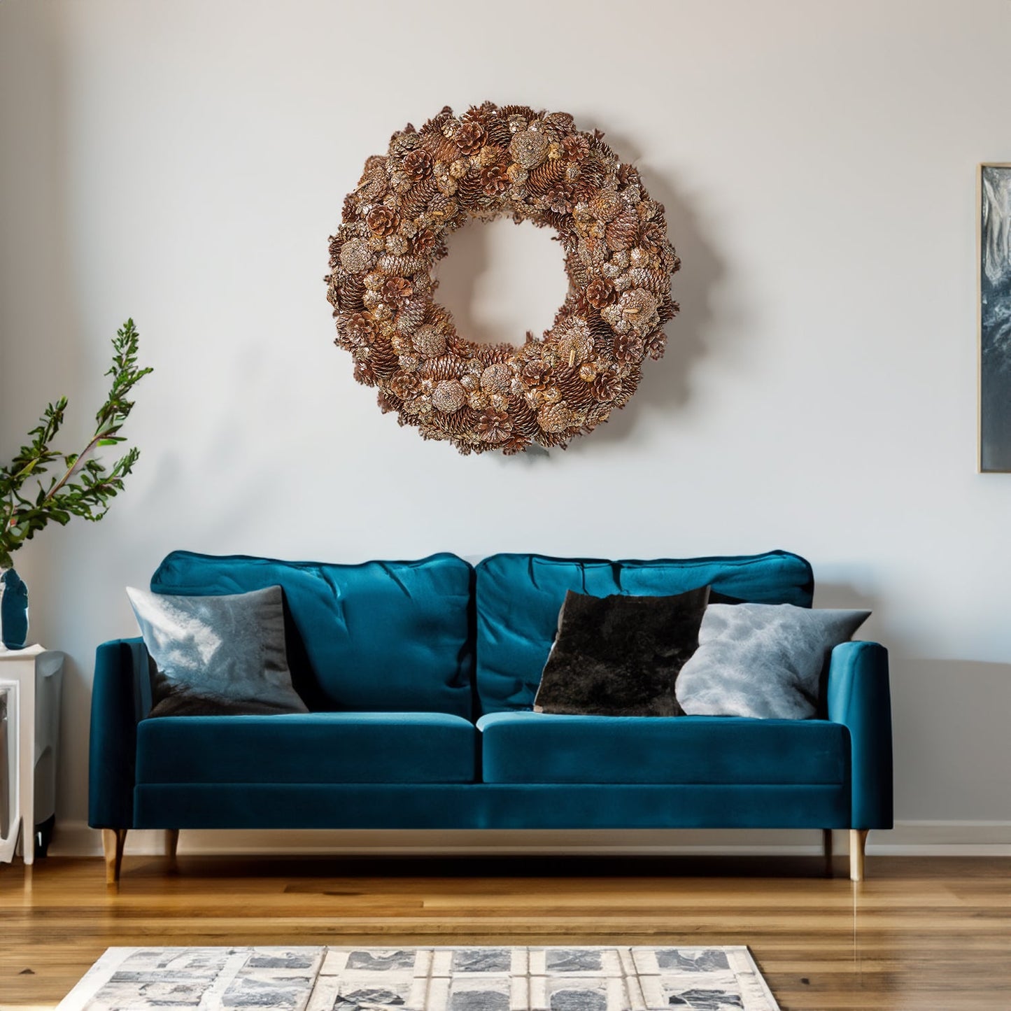 18.5'' PINE CONE WREATH