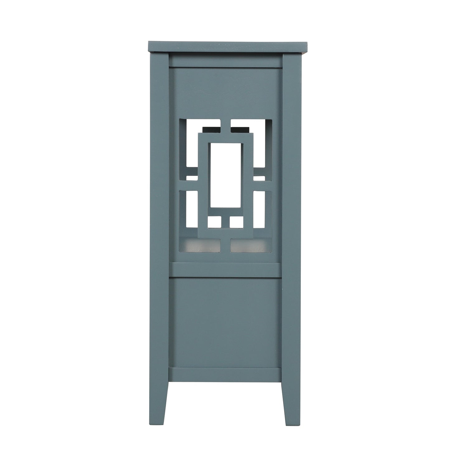 36'' Farmhouse Pine Wood Console Table Entry Sofa Table with 4 Drawers & 1 Storage Shelf ( Blue)