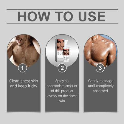Men's Chest Spray, Breast Contour Gentle Skin Care Spray