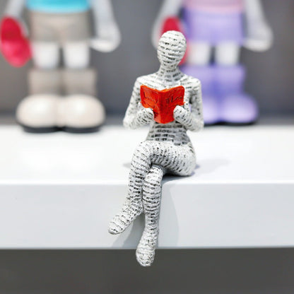Home Furnishings Leisure Reading Girl Carving Design Resin Crafts Home Furnishings Living Room Bedroom Ornaments